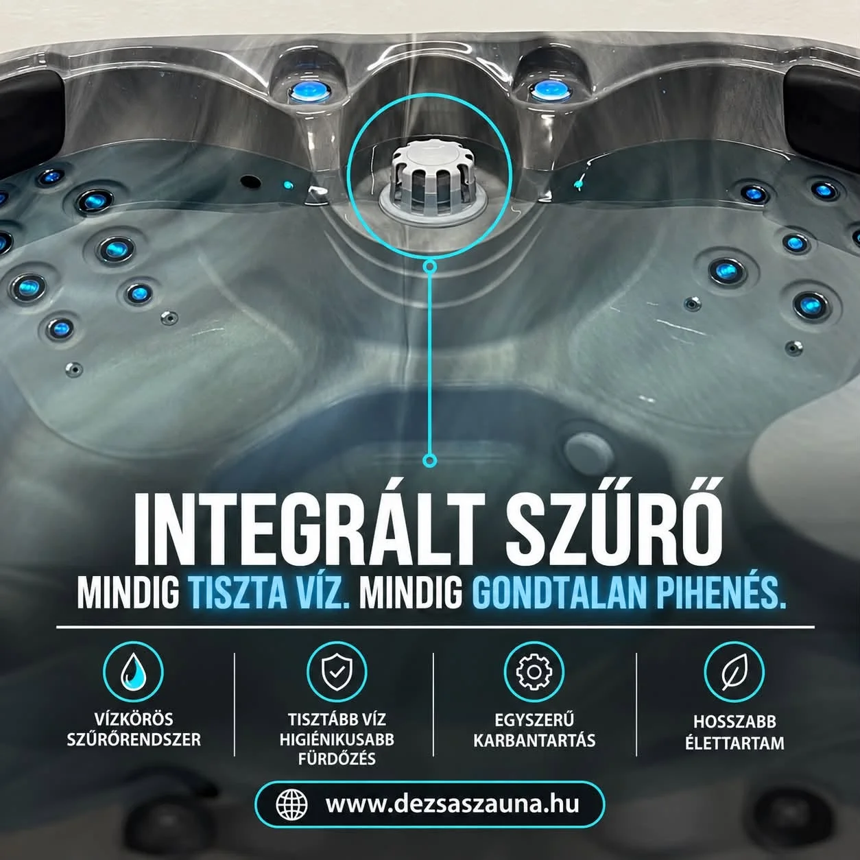 Miért jobb választás az integrált szűrő egy jakuzzihoz?