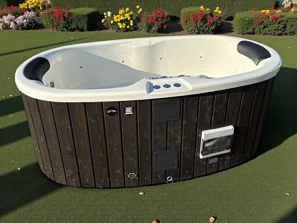 JADE 2 személyes prémium USA akril ovális dézsafürdő fehér vagy szürke színben PAHLEN 2 KW elektromos fűtéssel