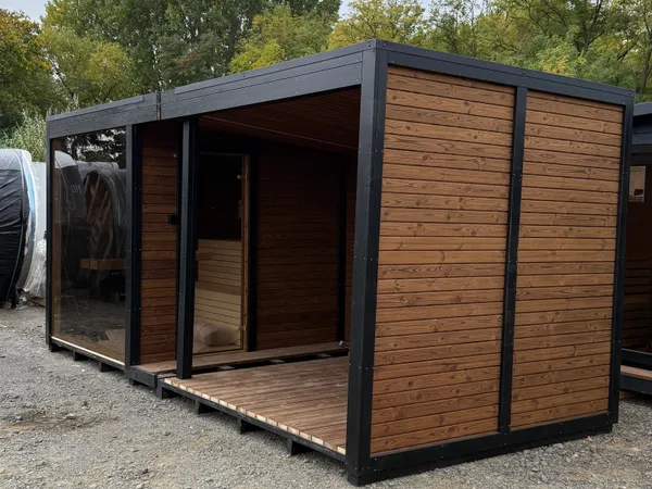 Kettő az egyben ModulBox THERMOWOOD szauna és dézsa kombó