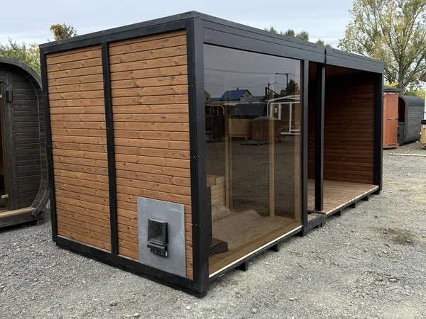 Kettő az egyben ModulBox THERMOWOOD szauna és dézsa kombó